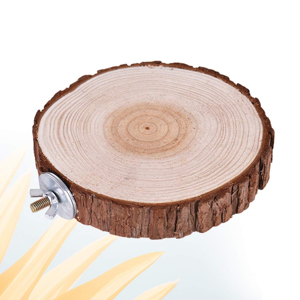 Totority Wooden Bird Play Stand for Cockatiels & Parrots - Natural Wood Perch, Springboard & Platform with Long Tail Design | Perfect for Bird Cages, Playtime & Training | Great for Small to Medium Birds Like Cockatiels, Lovebirds & Conures