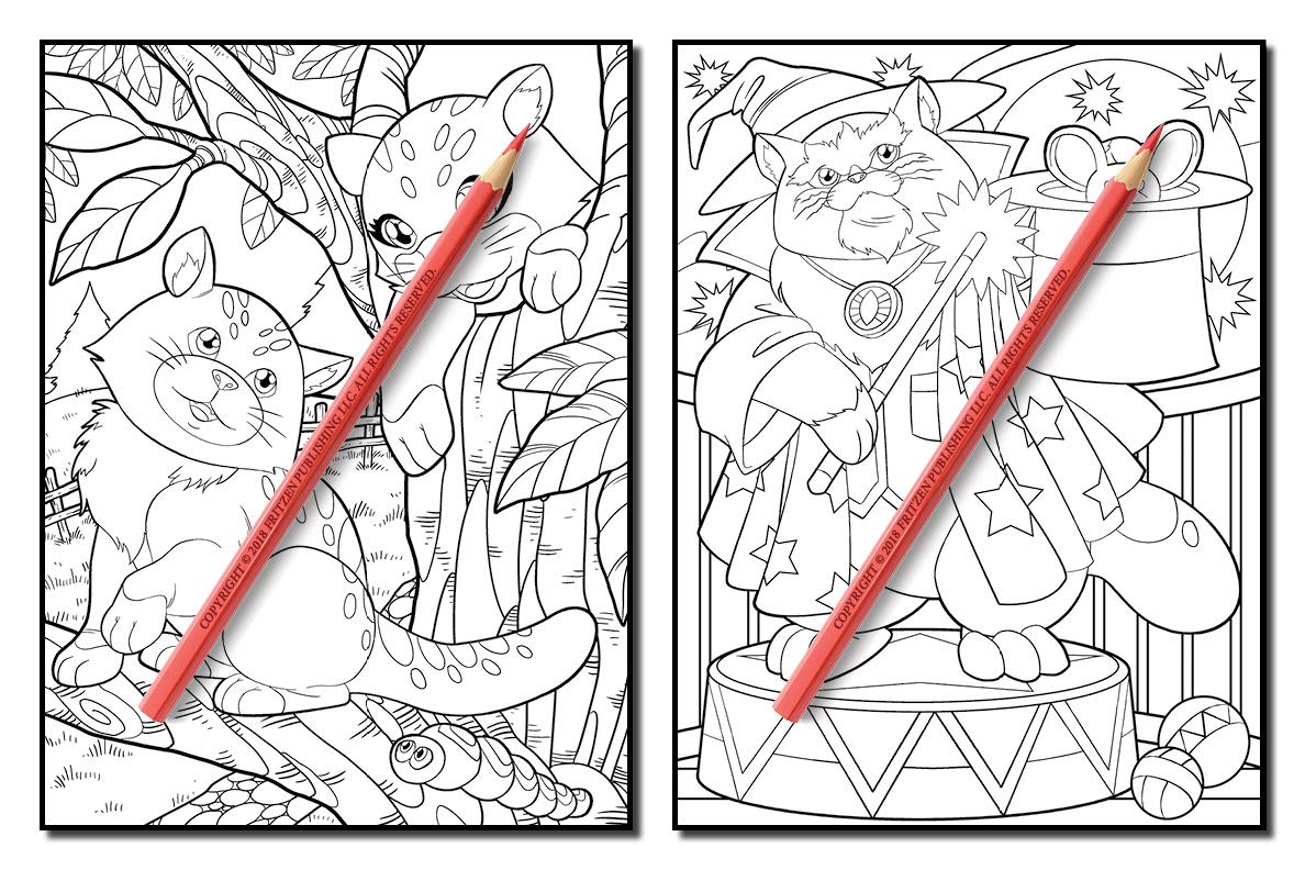 Funny Cats & Adorable Kittens Adult Coloring Book - Stress Relief Art Therapy for Cat Lovers | Perfect Gift for Relaxation, Birthday & Christmas