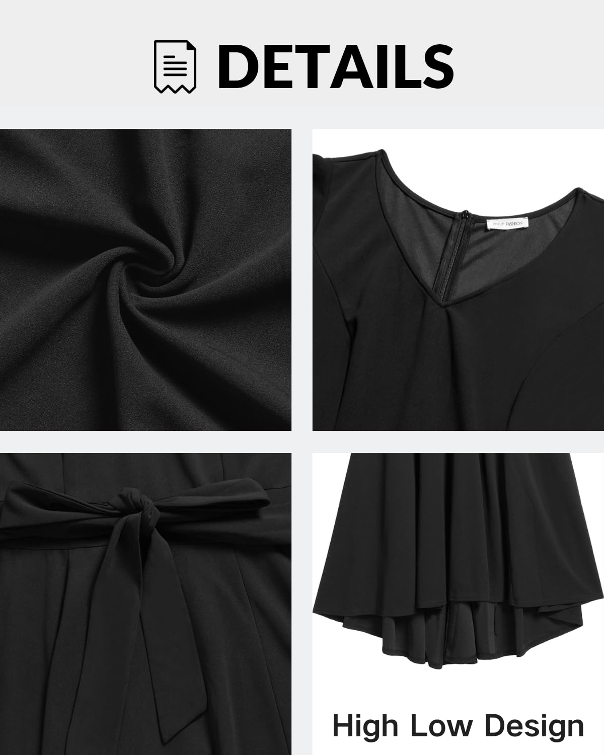 Elegant Plus Size Wedding Guest Dress with Flutter Sleeves & Pockets - Formal Cocktail Party High-Low Dress for Women | Perfect for Bridal Showers, Evening Events & Special Occasions