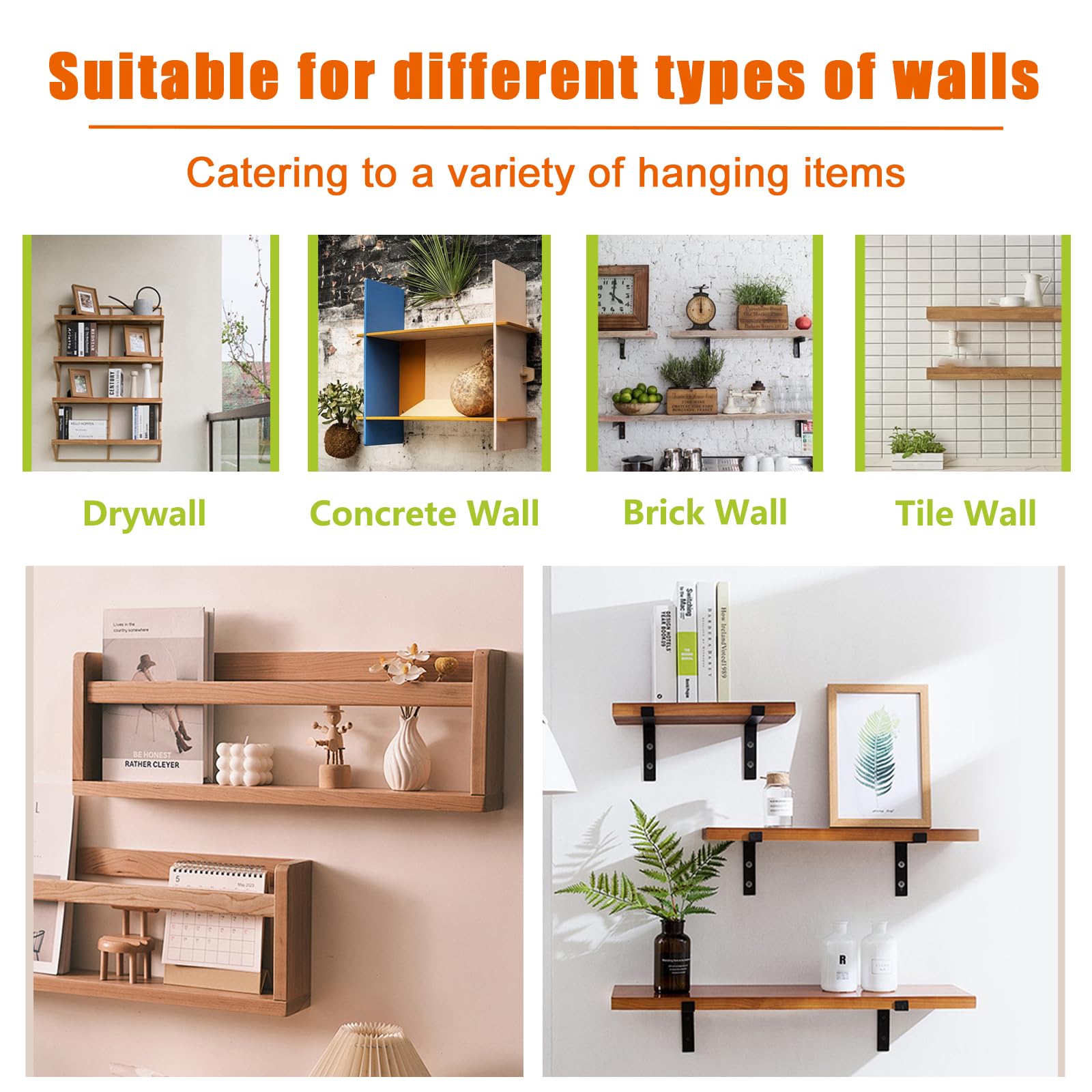 Heavy Duty Drywall Anchors and Screws Kit - 185 Plastic Wall Anchors & 185 Stainless Steel Screws - Self Drilling Sheetrock Anchors Set for Hanging Pictures, Shelves & Home Decor