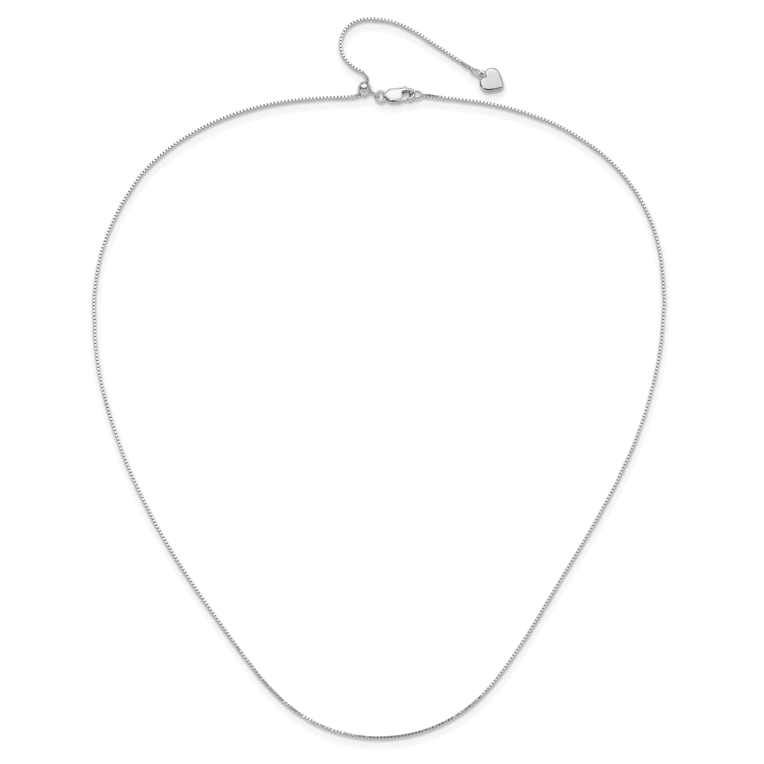 Sterling Silver Adjustable Box Chain Necklace for Men & Women - 925 Silver Jewelry Gift for Birthday, Anniversary & Valentine's Day - Perfect for Layering, Everyday Wear & Special Occasions