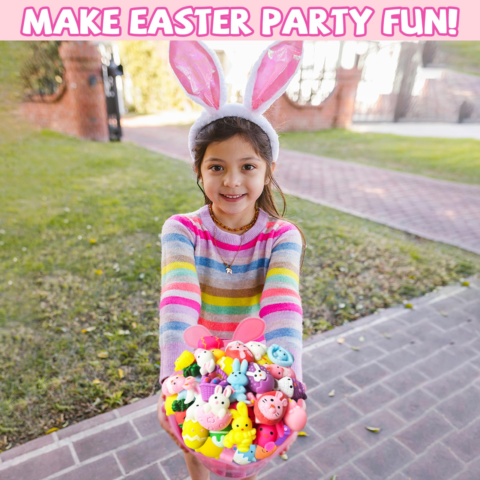 24PCS Easter Mochi Squishy Toys - Cute Animal Stress Relief Fidget Toys for Kids, Toddlers & Teens - Perfect for Easter Basket Stuffers, Egg Fillers, Goodie Bags, Classroom Prizes & Party Favors - Great Sensory Toys for Stress Relief, Anxiety & Focus (Easter Gifts & Party Supplies)