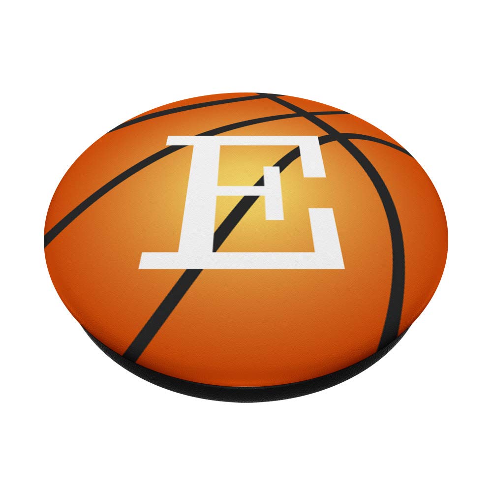 Personalized Basketball Phone Grip with Letter Initial - Anti-Slip Phone Holder for iPhone & Android - Perfect for Sports Fans, Gym & Outdoor Activities