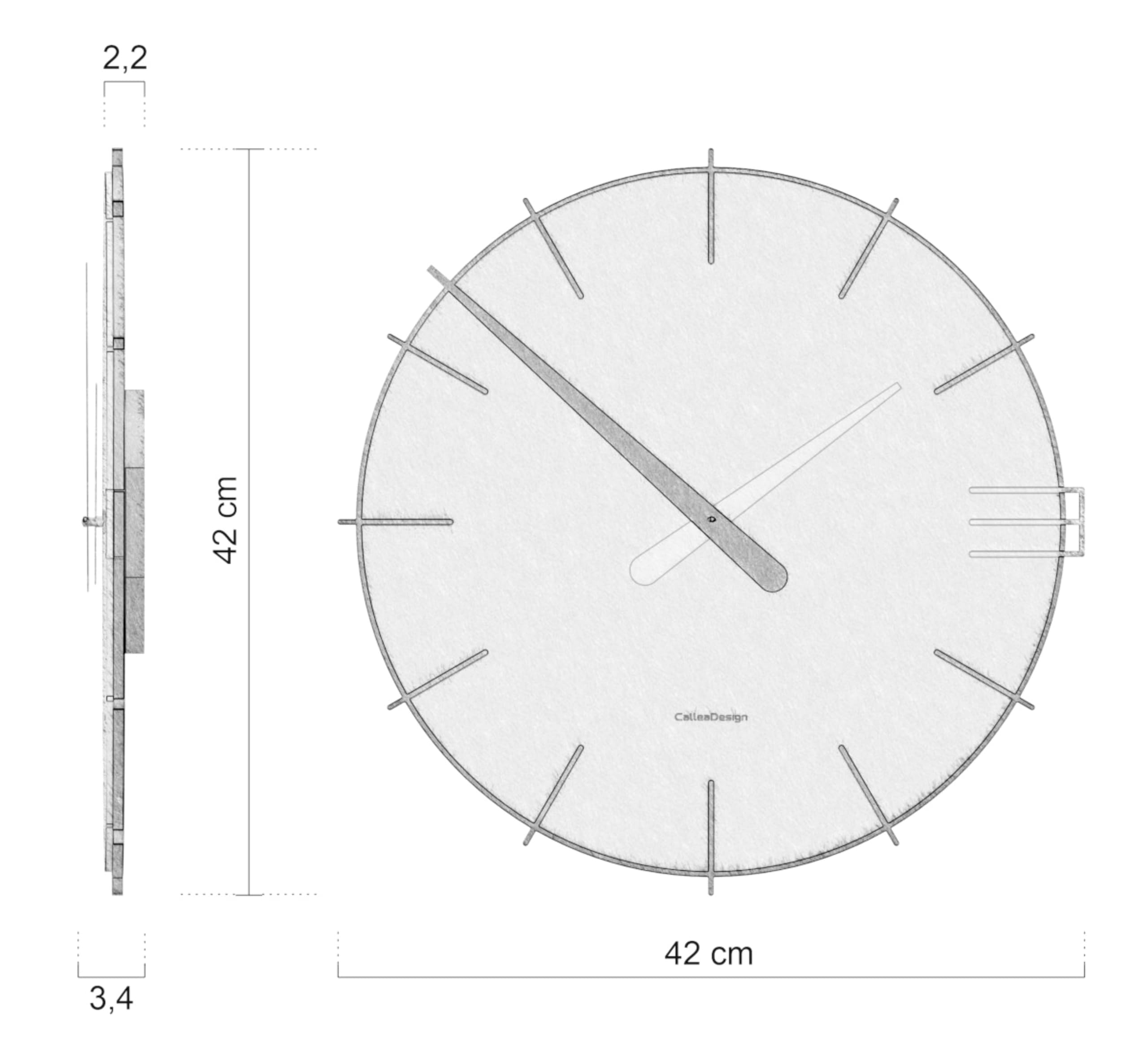 CalleaDesign 16.5 Inch Modern Wall Clock - Large Decorative Mike Clock in Apple Green for Living Room, Bedroom, Office & Home Decor