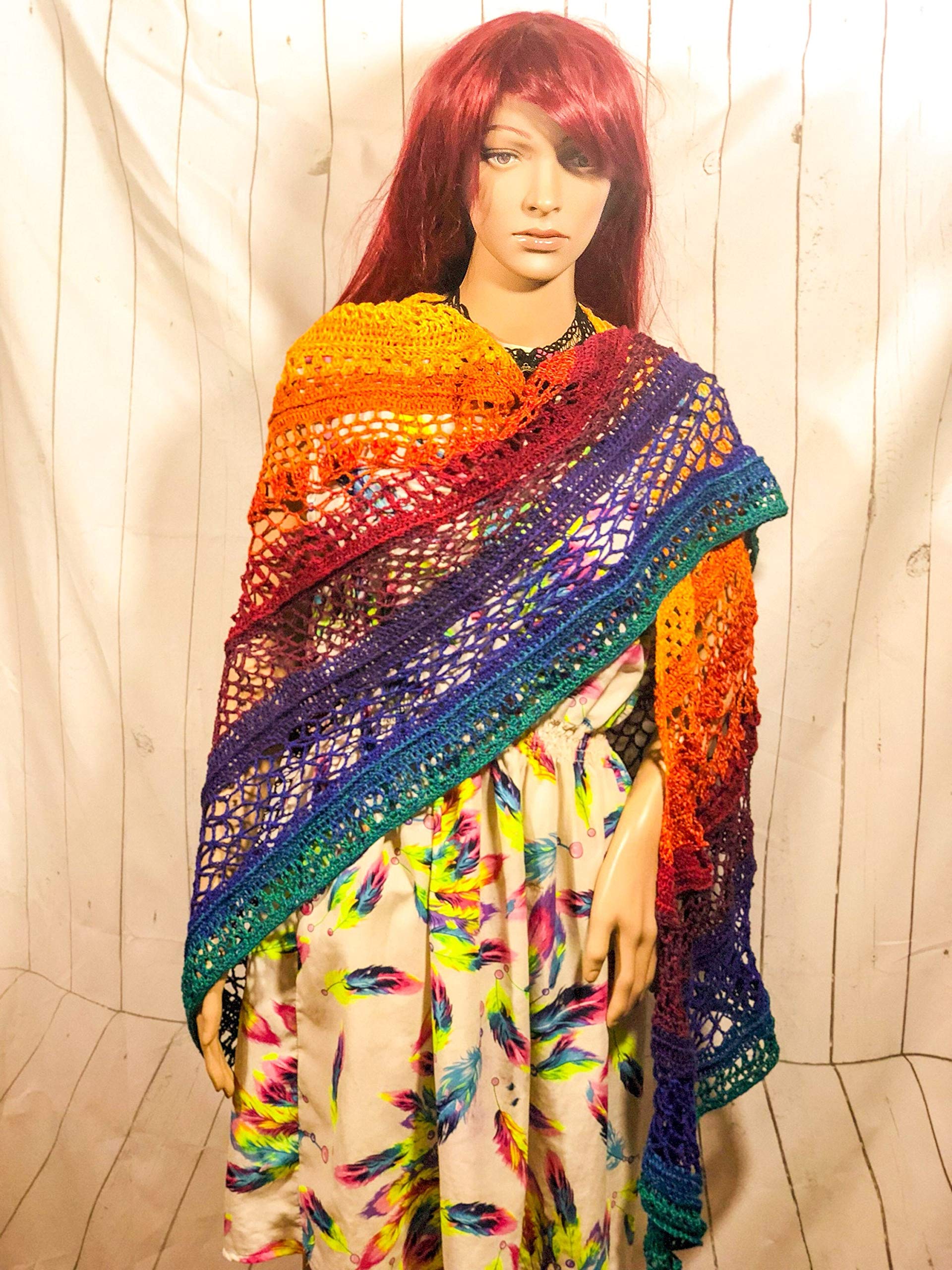 Love Wins Lace Crochet Shawl - Delicate & Lightweight Women's Wrap for Weddings, Parties & Special Occasions