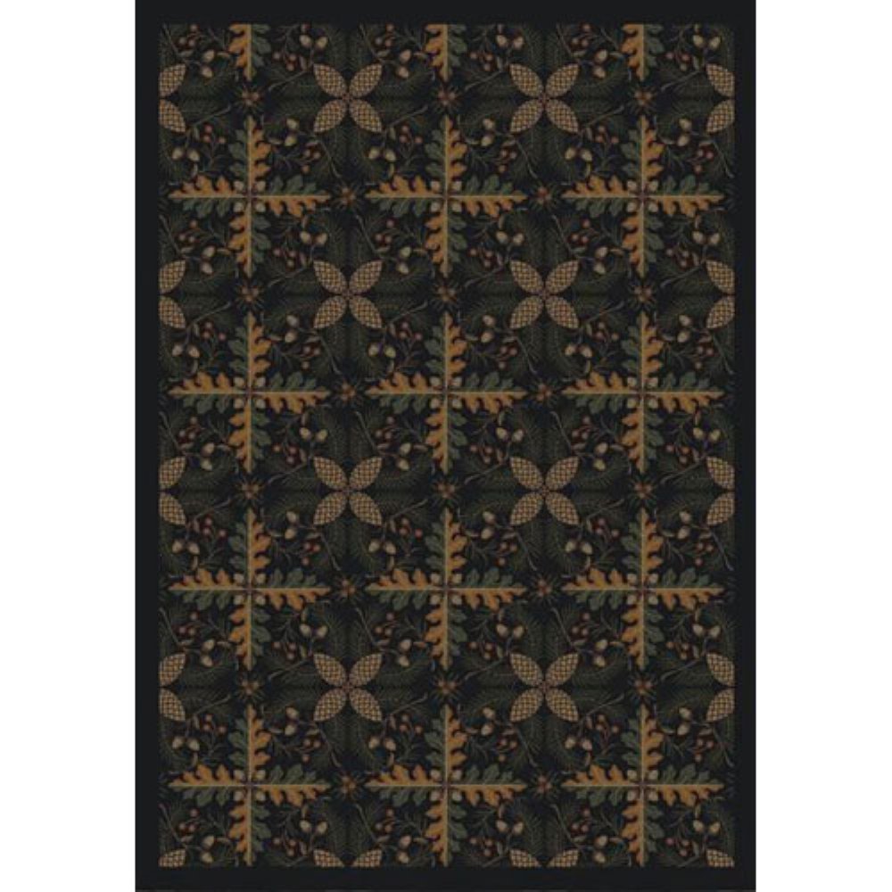 Joy Carpets Kaleidoscope Tahoe Whimsical Area Rugs - Soft Non-Slip Black Rug for Living Room, Bedroom & Nursery | Kids Playroom & Home Decor