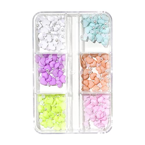 3D Love Nail Ornament - Flat Back Acrylic Nail Decorations with Moon & Stars - DIY Nail Art Accessories for Salon & Home Manicure - Perfect for Wedding, Party & Special Occasion Nail Designs