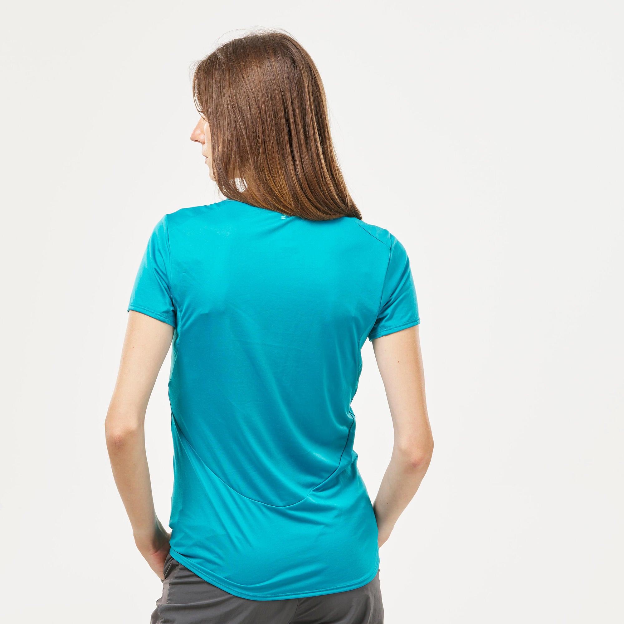 Quechua Women's MH100 Quick-Dry Hiking T-Shirt - Lightweight & Breathable for Outdoor Adventures & Travel