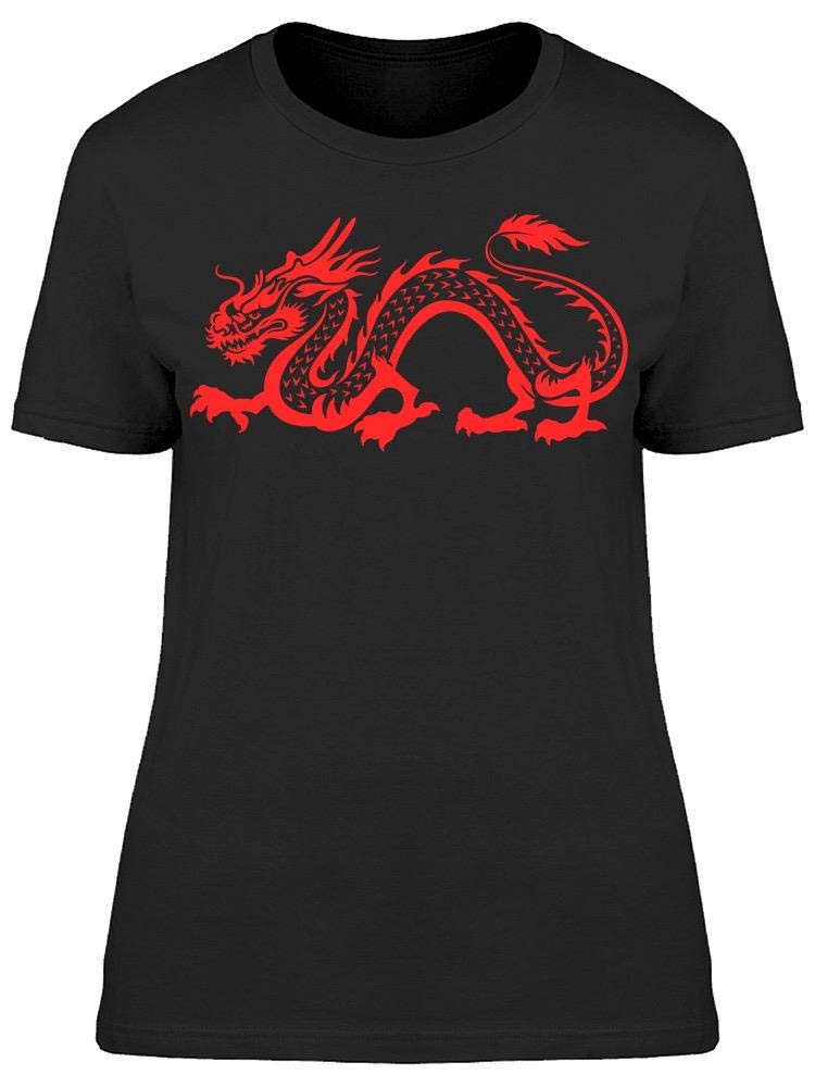 Chinese Dragon Print Red T-Shirt for Women - Stylish Casual Wear for Festivals, Parties & Everyday Outfits