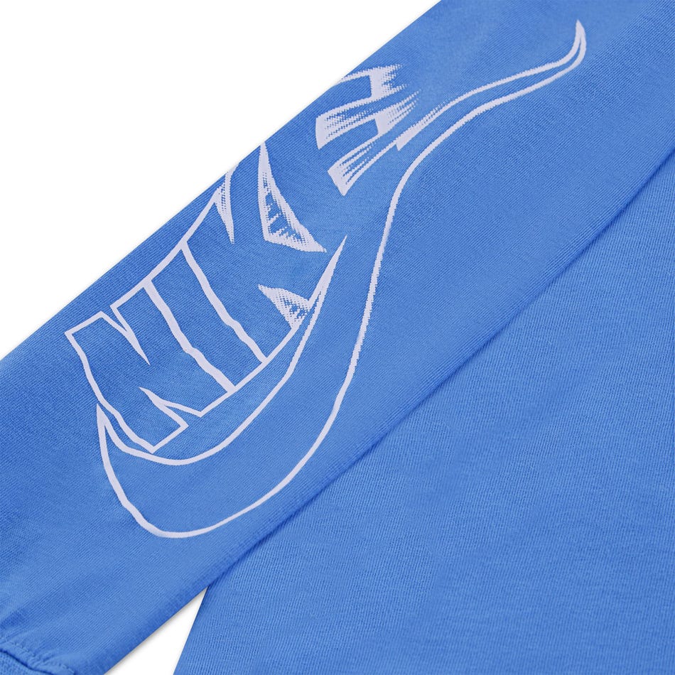 Nike Kids' On the Move Long Sleeve Blue Sweatshirt - Comfortable & Stylish Activewear for Boys & Girls - Perfect for School, Play & Outdoor Activities