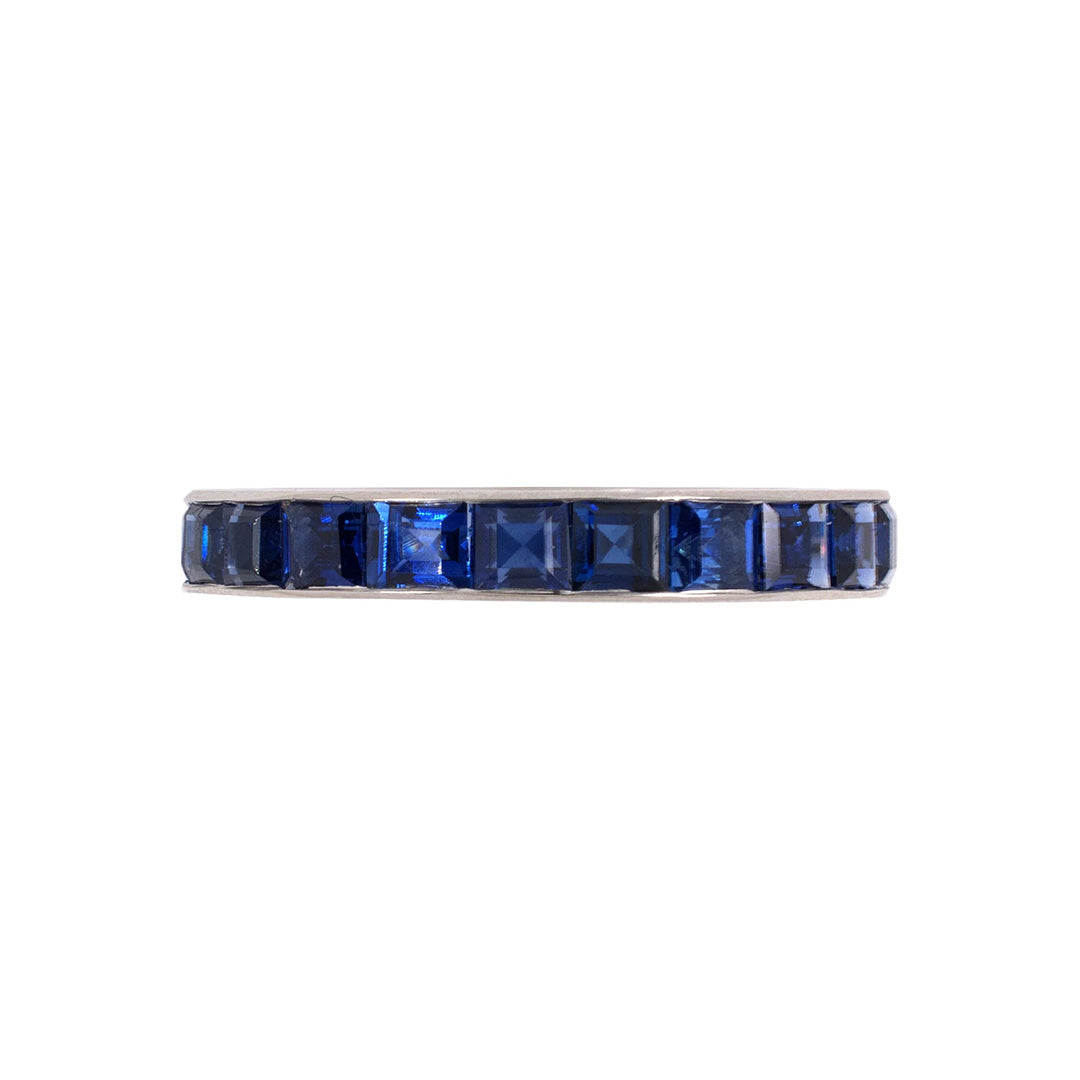 Elegant Sapphire Channel Set Eternity Ring for Women - Perfect for Weddings, Anniversaries & Special Occasions