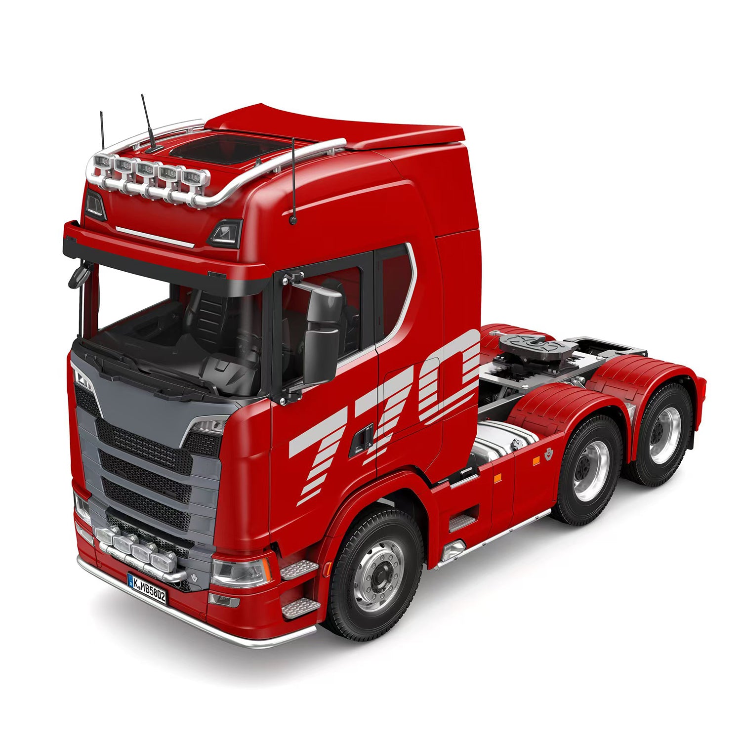 Kabolite 5802 1/14 Scale RC Tractor Truck 770S 6X6 RTR Model - Remote Control Battery Powered Simulation Vehicle for Off-Road Adventure & Construction Play