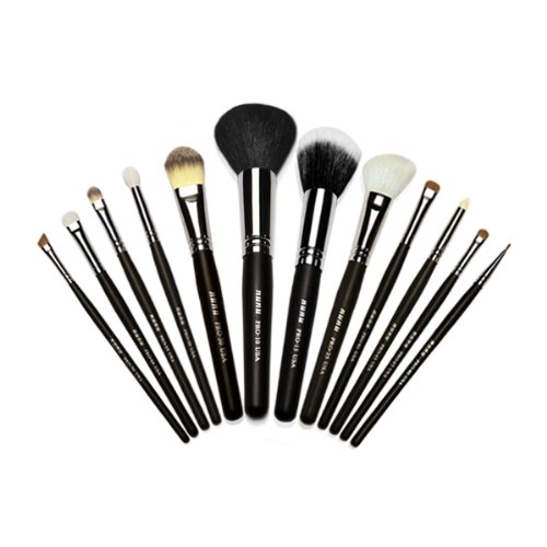 NUNU Professional 12-Piece Makeup Brush Set with Luxury Travel Case - Perfect for Makeup Artists & Beauty Enthusiasts | Home Use, Travel & Professional Makeup Application