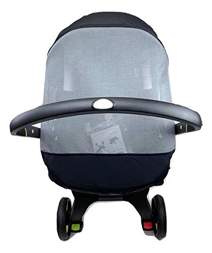 Sasha's UV Protection & Bug Shield Car Seat Cover - Breathable Grey Sunshade for Baby Safety - Perfect for Strollers, Car Rides & Outdoor Adventures