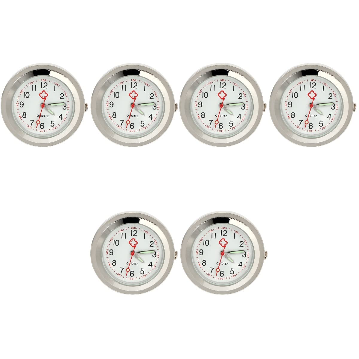 6-Piece Nurse Fob Watch Replacement Set - Quartz Pocket Watch Dials & DIY Watch Parts for Hanging Watches | Perfect for Medical Professionals, Collectors & Watch Repair Enthusiasts