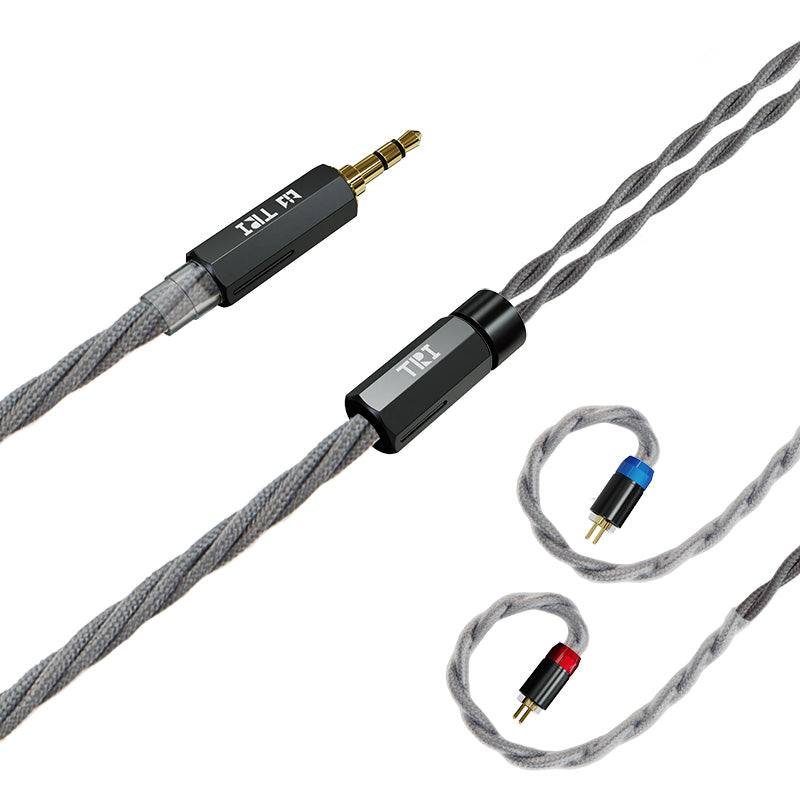 Premium TRI Wolfram 4-Core OFC Shielding Pure Silver Upgrade Cable for TRI I3 Pro Earphones - Enhanced Audio for Audiophiles & Music Professionals
