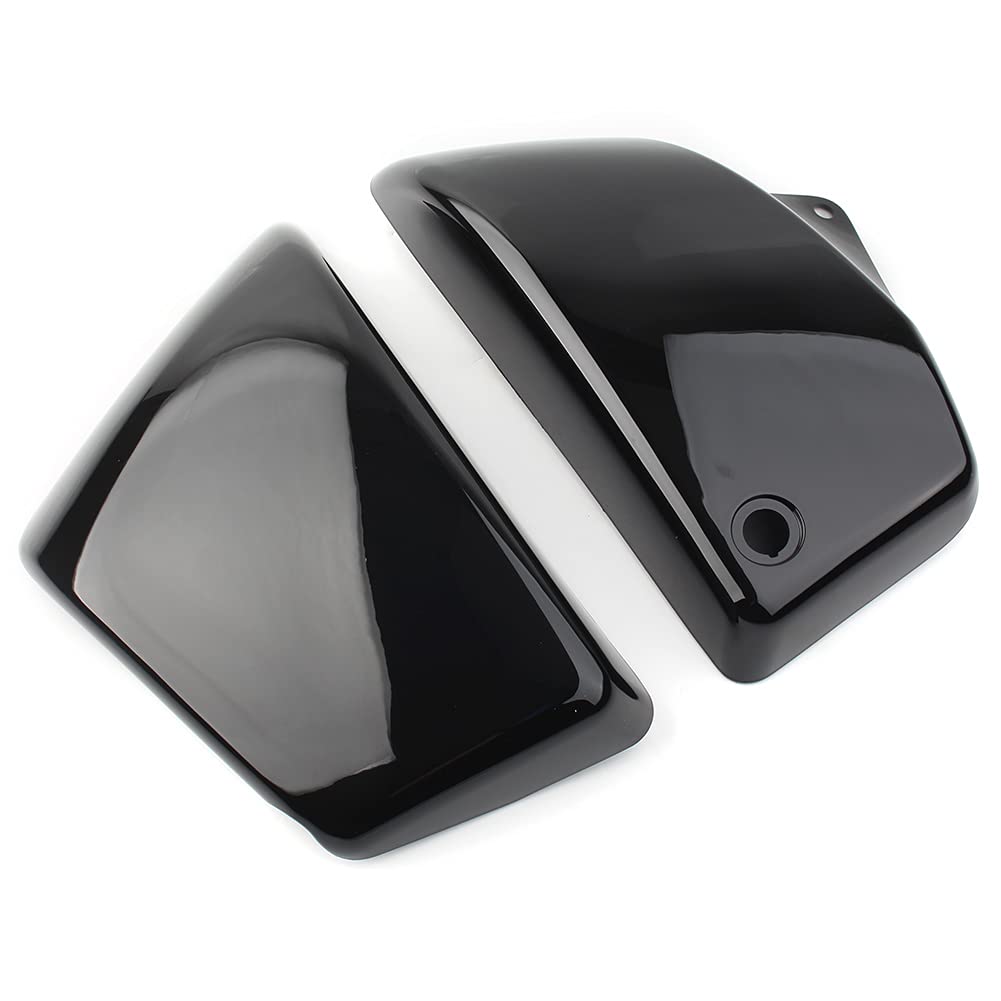 2Pcs ABS Motorcycle Side Battery Fairing Cover Protective Guard for Honda Shadow VT1100 ACE Aero Sabre 1999-2008 - Gloss Black | Durable Replacement Part for Enhanced Bike Protection & Style Upgrade