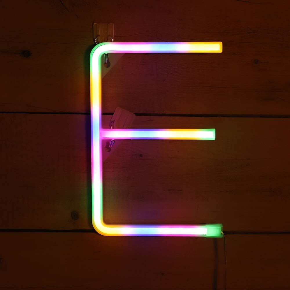 LED Neon Letter Lights - Battery Powered Wall Decor for Kids Bedroom, Custom Neon Signs for Home & Room Decor | Perfect for Birthday Parties, Nursery Lighting & Wall Art Decoration
