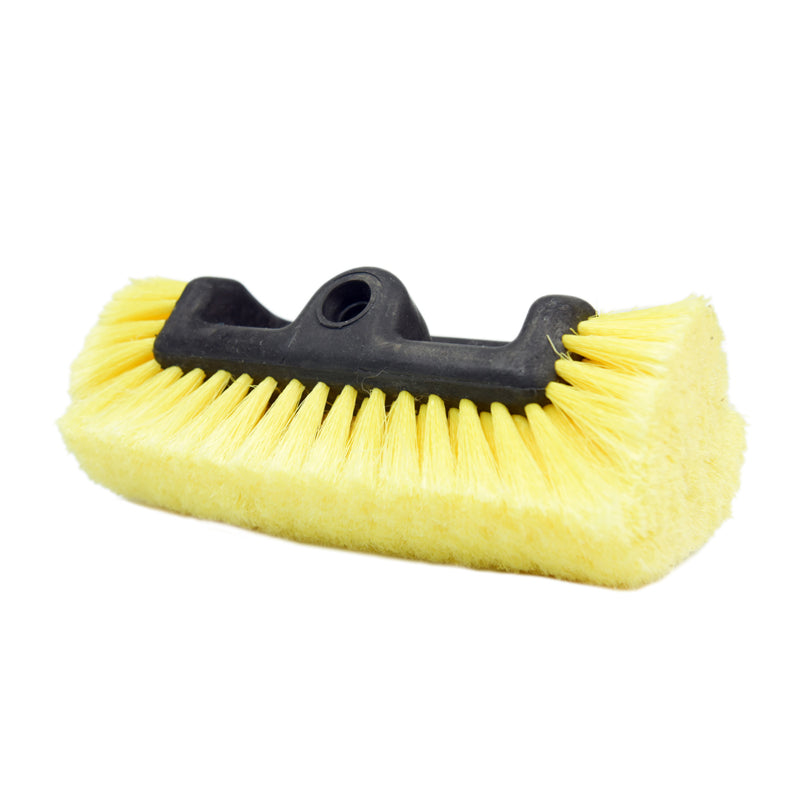 10/12 Flow Thru Brush with Telescopic Pole & On/Off Switch (3.4' to 6 ft Extension) - Perfect for Window Cleaning, Car Washing, and Outdoor Surface Maintenance