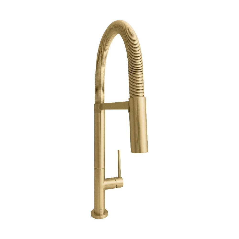 ZLINE Incline Pull Down Single Handle Kitchen Faucet in Champagne Bronze - Modern Touchless Design for Easy Cooking & Cleaning | Perfect for Farmhouse, RV, and Commercial Kitchens