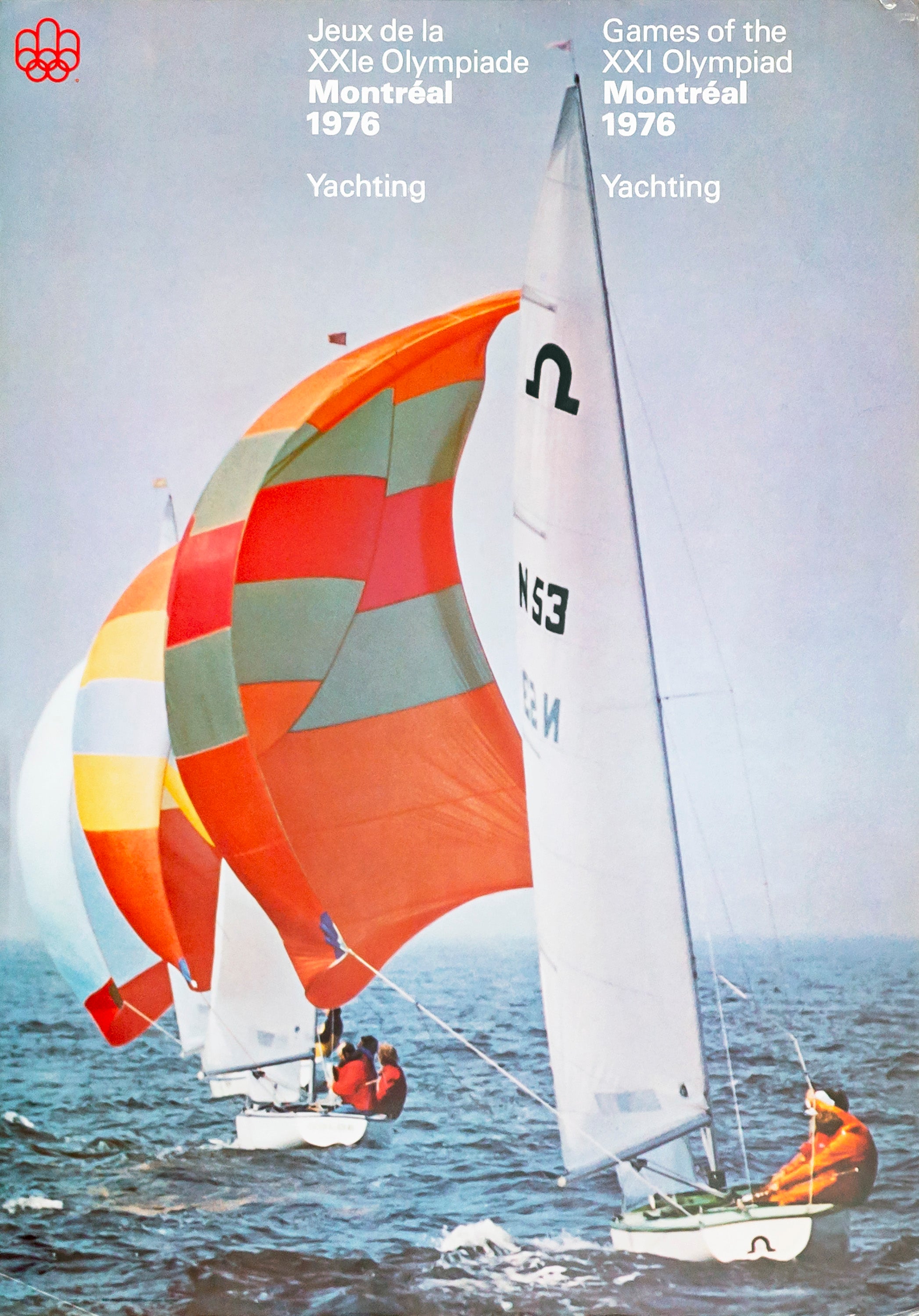 1976 Original Montreal Olympics Yachting Poster - Vintage Sports Memorabilia for Home & Office Decor