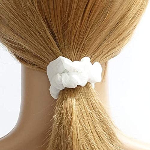 SETTER Cotton Hair Scrunchies - Soft Jersey Fabric Ponytail Holders for Women | Elastic Hair Ties in Solid Colors | Perfect for Workouts, Office & Everyday Use