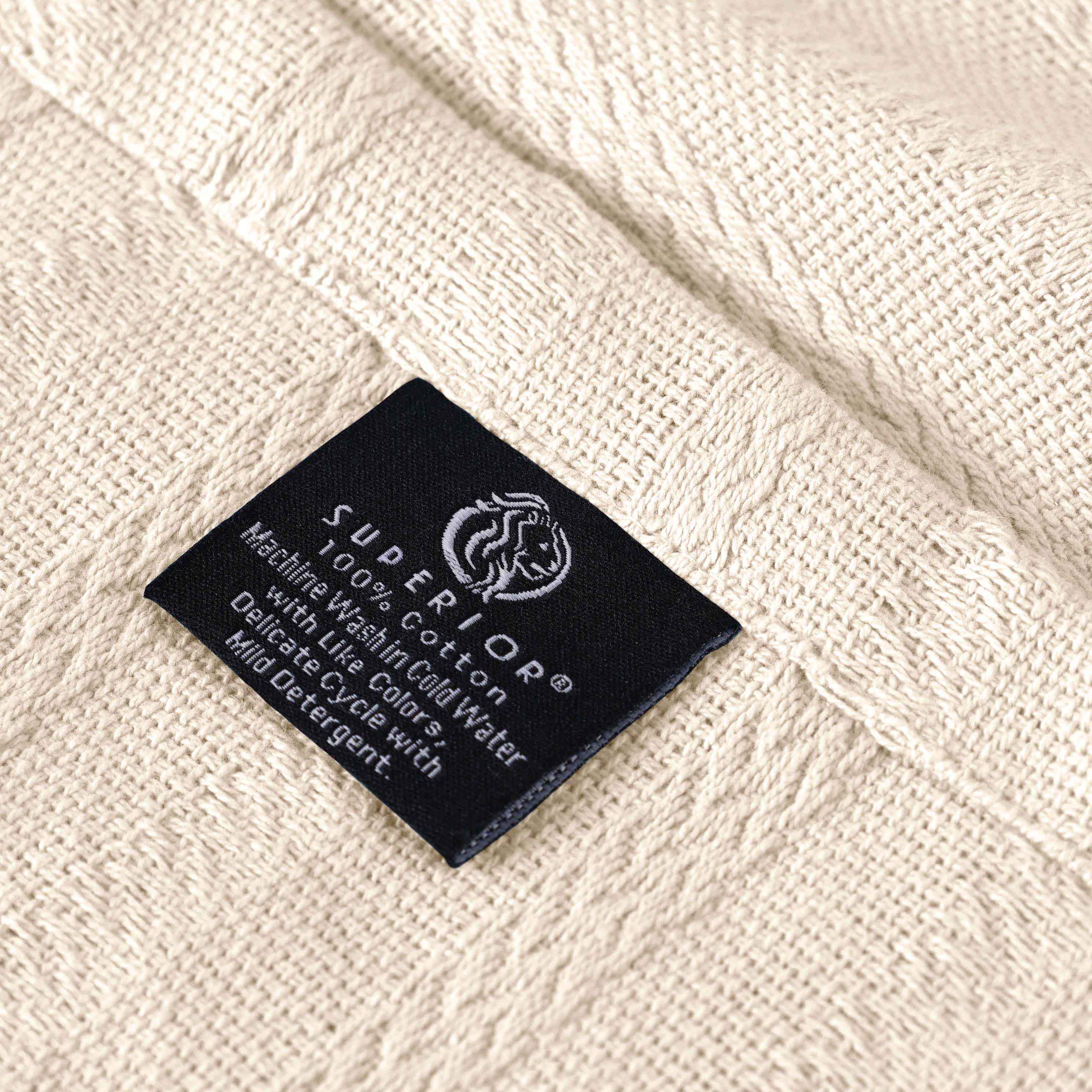 Soft Clara Cotton Textured Striped Lightweight Woven Blanket - Perfect for Sofa, Bed & Outdoor Picnics