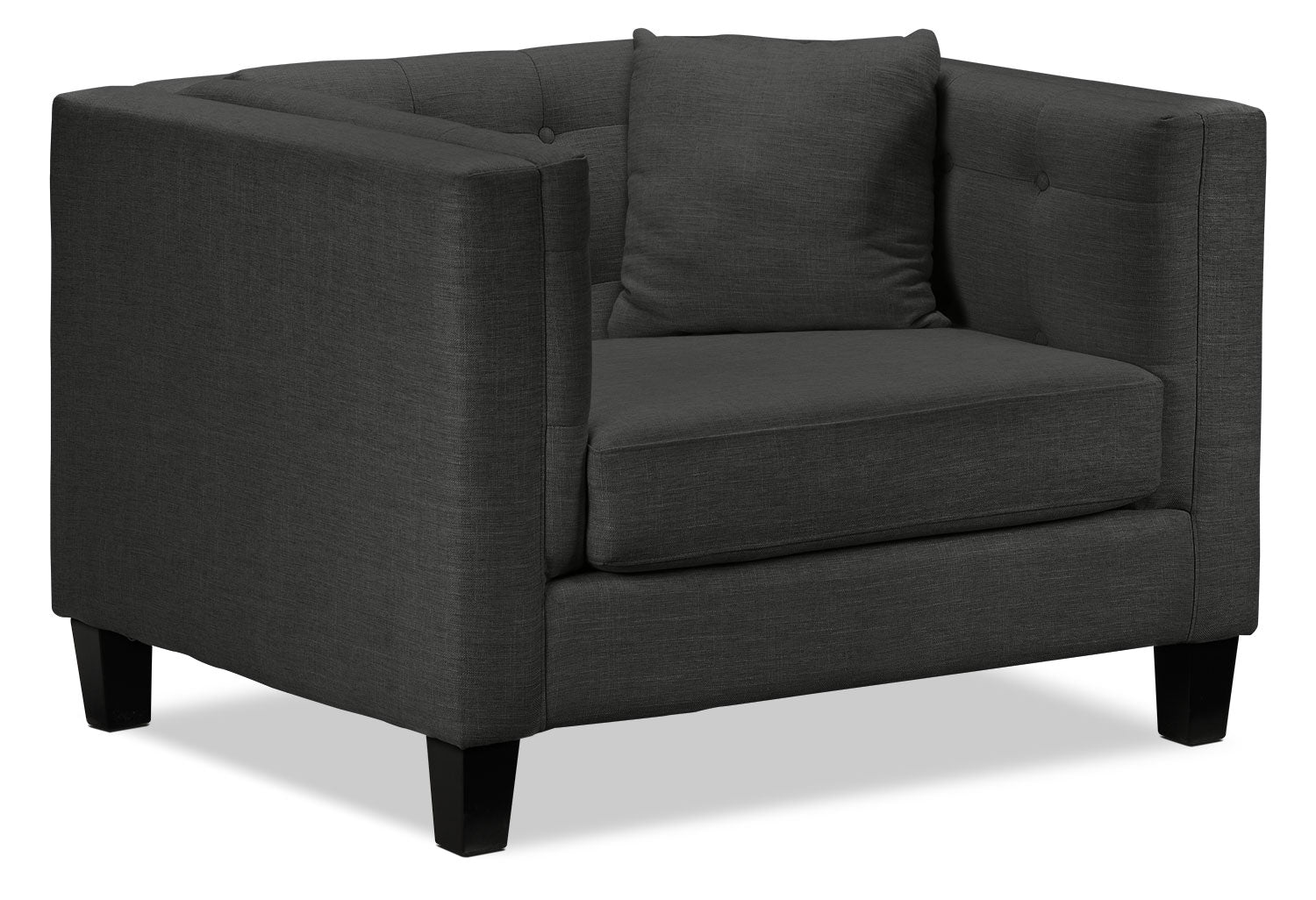 Astin Oversized Chair and a Half - Dark Grey Upholstered Accent Chair for Living Room, Bedroom, or Office - Comfortable Lounge Seating for Relaxing & Reading