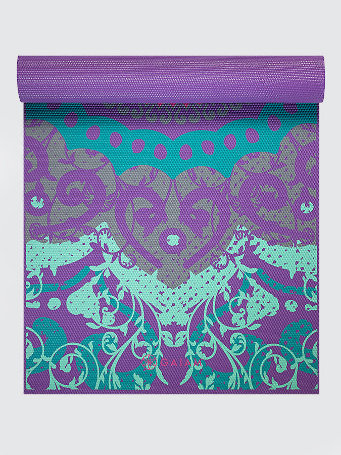 Gaiam Moroccan Garden Yoga Mat 4mm - Non-Slip Exercise Mat for Yoga, Pilates & Home Workouts - Perfect for Studio, Gym & Outdoor Use