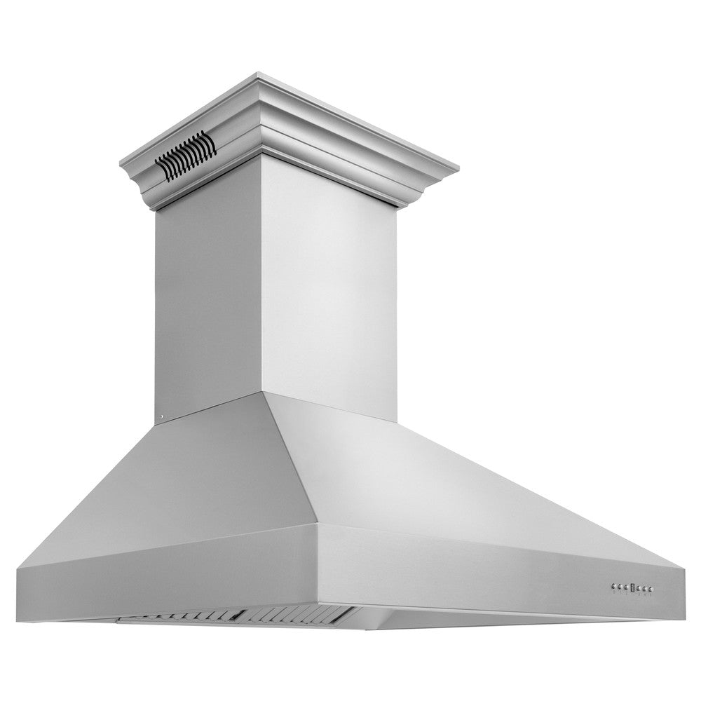 ZLINE Professional Stainless Steel Wall Mount Range Hood with Built-in CrownSound Bluetooth Speakers (697CRN BT) - Perfect for Modern Kitchens & Open-Concept Living Spaces