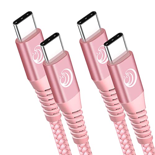 2-Pack 6FT USB C to USB C Cable - 60W Fast Charging Type C Cable for Samsung Galaxy S21/S20/Note20, MacBook Air/Pro, iPad Pro 2020/2018, iPad Air 4 - Perfect for Home, Office & Travel Charging