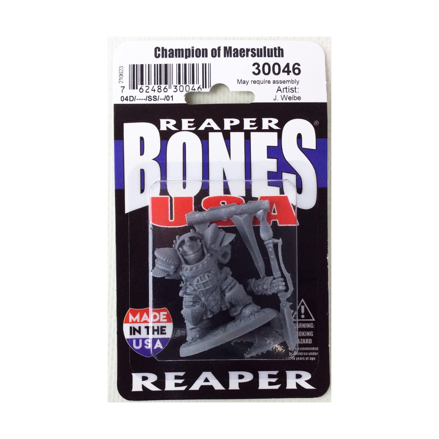 Champion of Maersuluth 25mm Heroic Scale Miniature Figure - Reaper Bones USA Fantasy Tabletop Gaming Miniature for D&D, Pathfinder & Wargaming Scenes