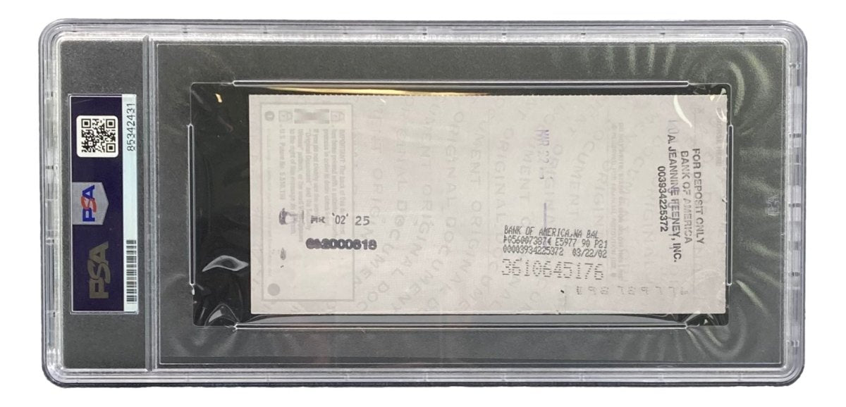 Johnny Unitas Baltimore Colts Autographed Signed Bank Check #7683 PSA Certified - Rare Football Memorabilia for Collectors and Sports Fans