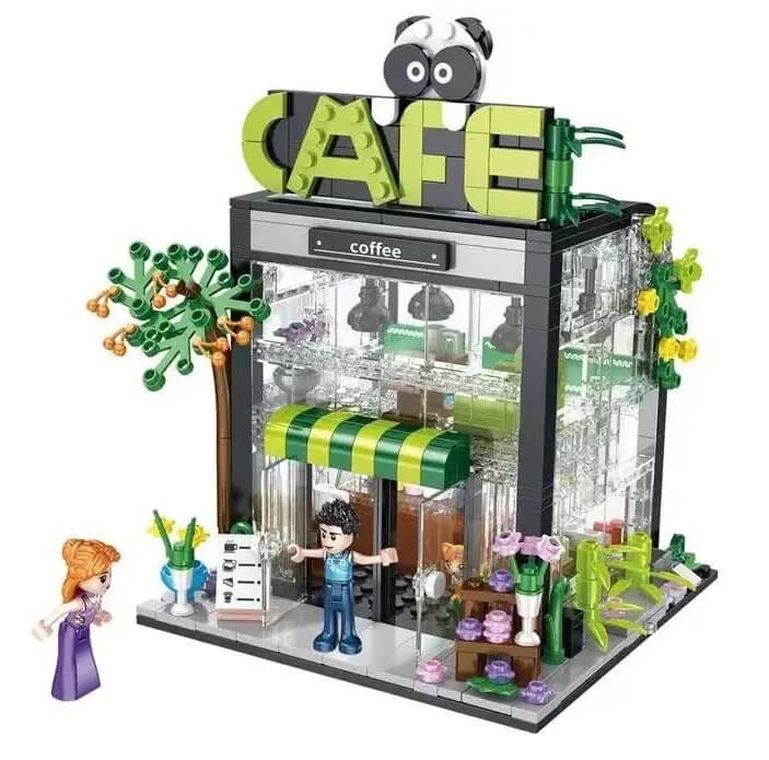 Forange BLOCK FC8502 Dream Cottage Coffee Shop Building Set - 589pcs Creative Construction Toy for Adults & Kids - Perfect for Home Decor, Gift Giving, and Coffee Lovers Collection