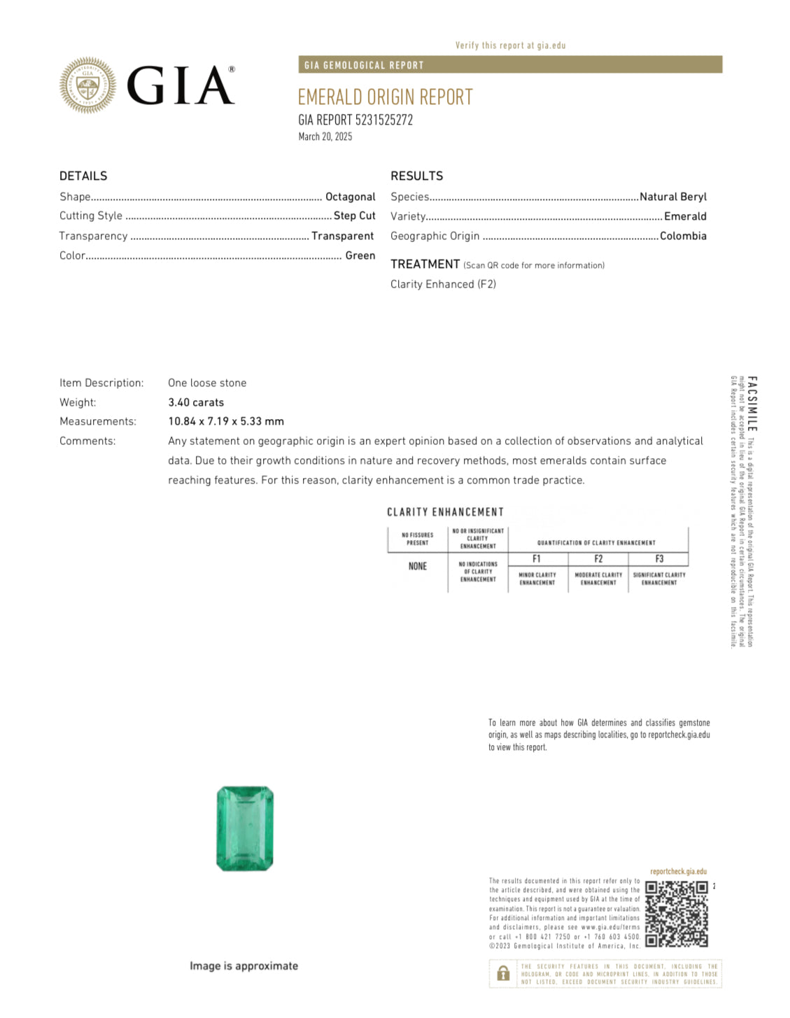 3.40 Carat GIA Certified Vivid Bluish Green Natural Loose Colombian Emerald - Elongated Emerald Cut Gemstone for Jewelry Making, Engagement Rings & Luxury Gifts