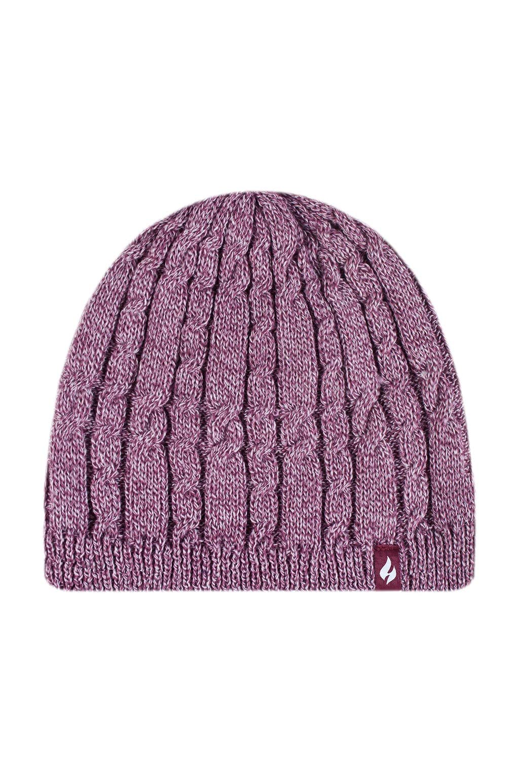 Heat Holders Women's Alesund Winter Beanie Hat - Soft Thermal Knit Rose Pink One Size - Perfect for Skiing, Snowboarding & Cold Weather Activities
