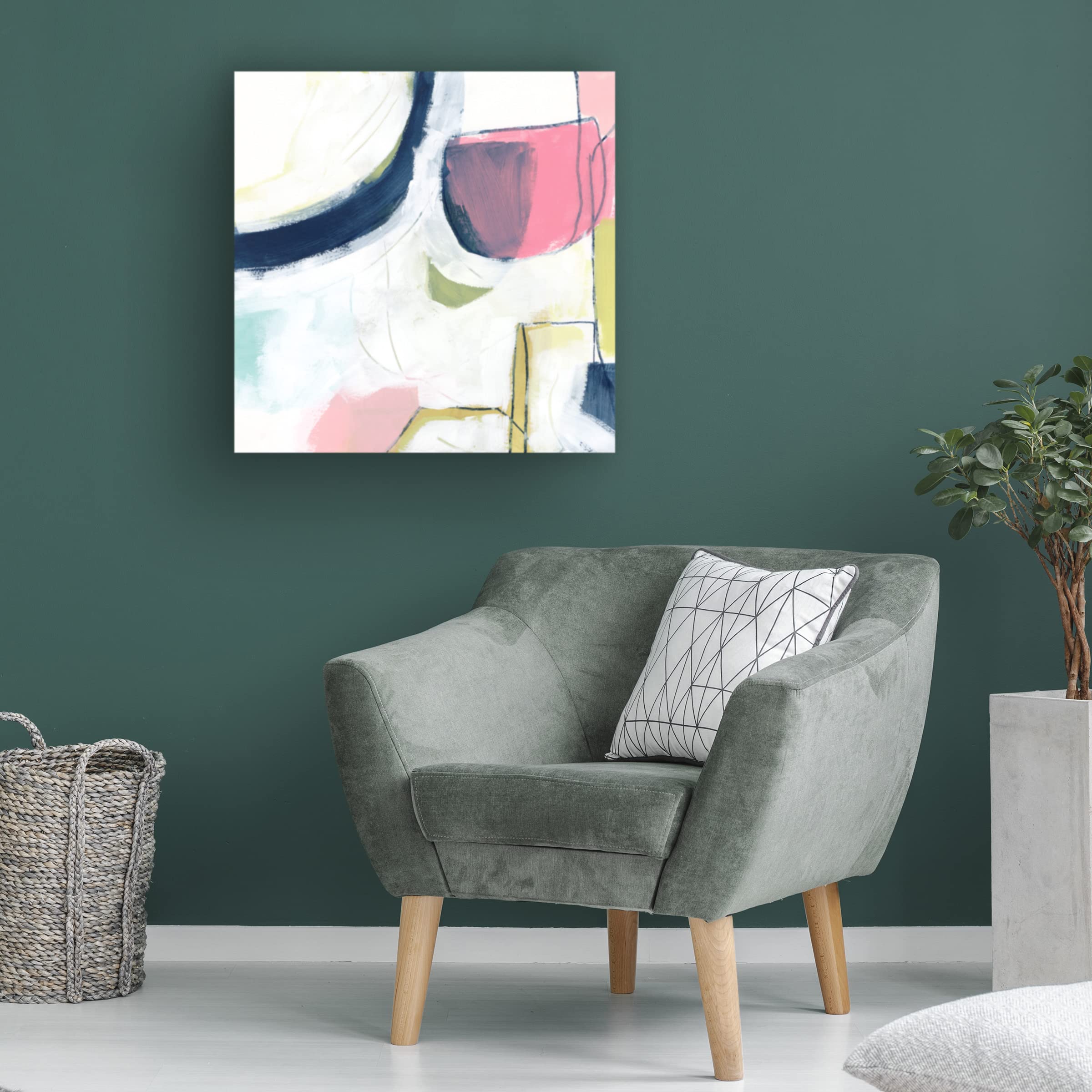 Automaton I Canvas Art Print by June Erica Vess - Modern Abstract Wall Decor for Living Room, Bedroom & Office - Trademark Fine Art Collection