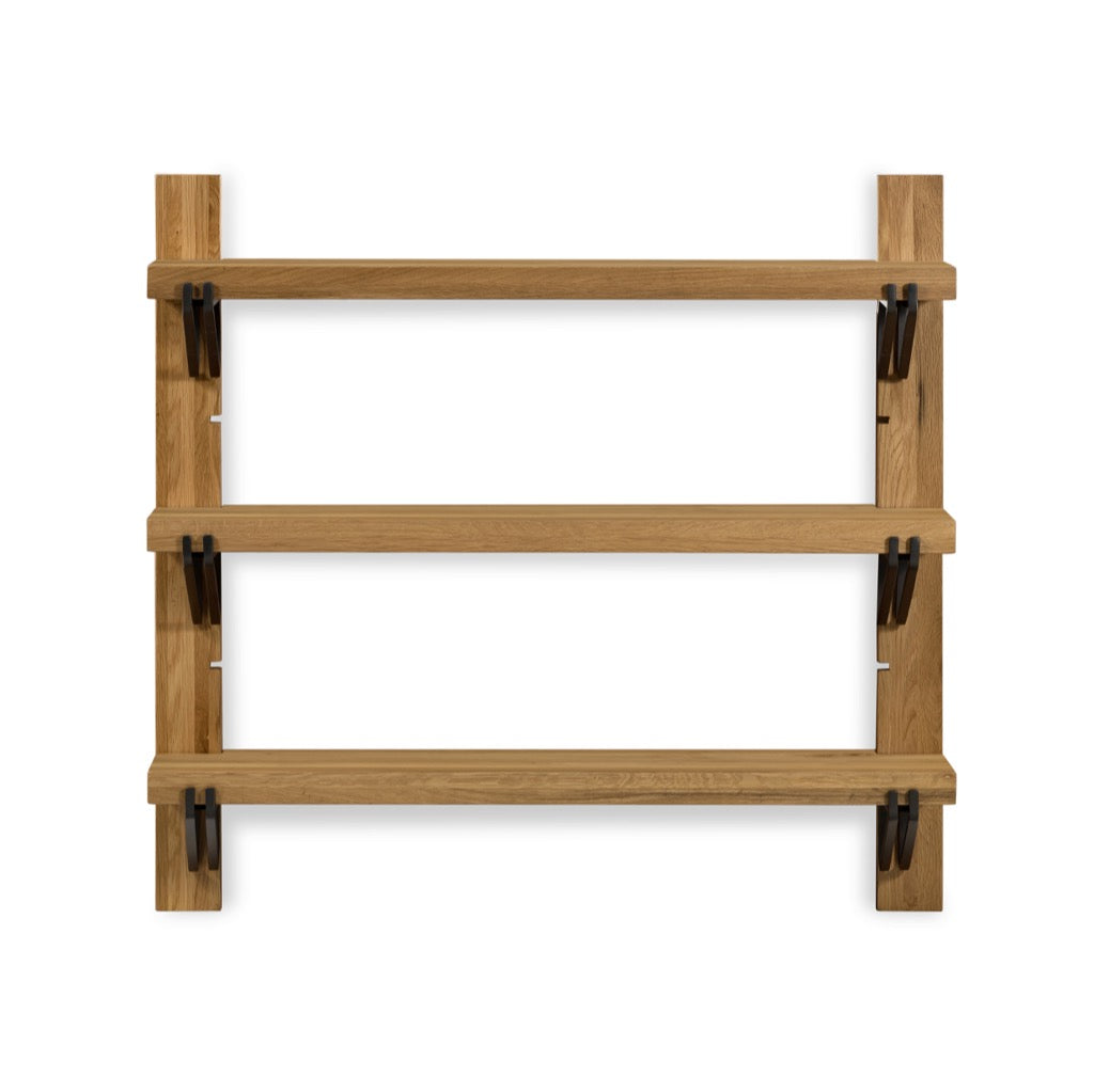 Pivot Shelf Oak Wood - Adjustable Wall Mounted Storage Shelf for Kitchen, Bathroom, or Living Room Organization