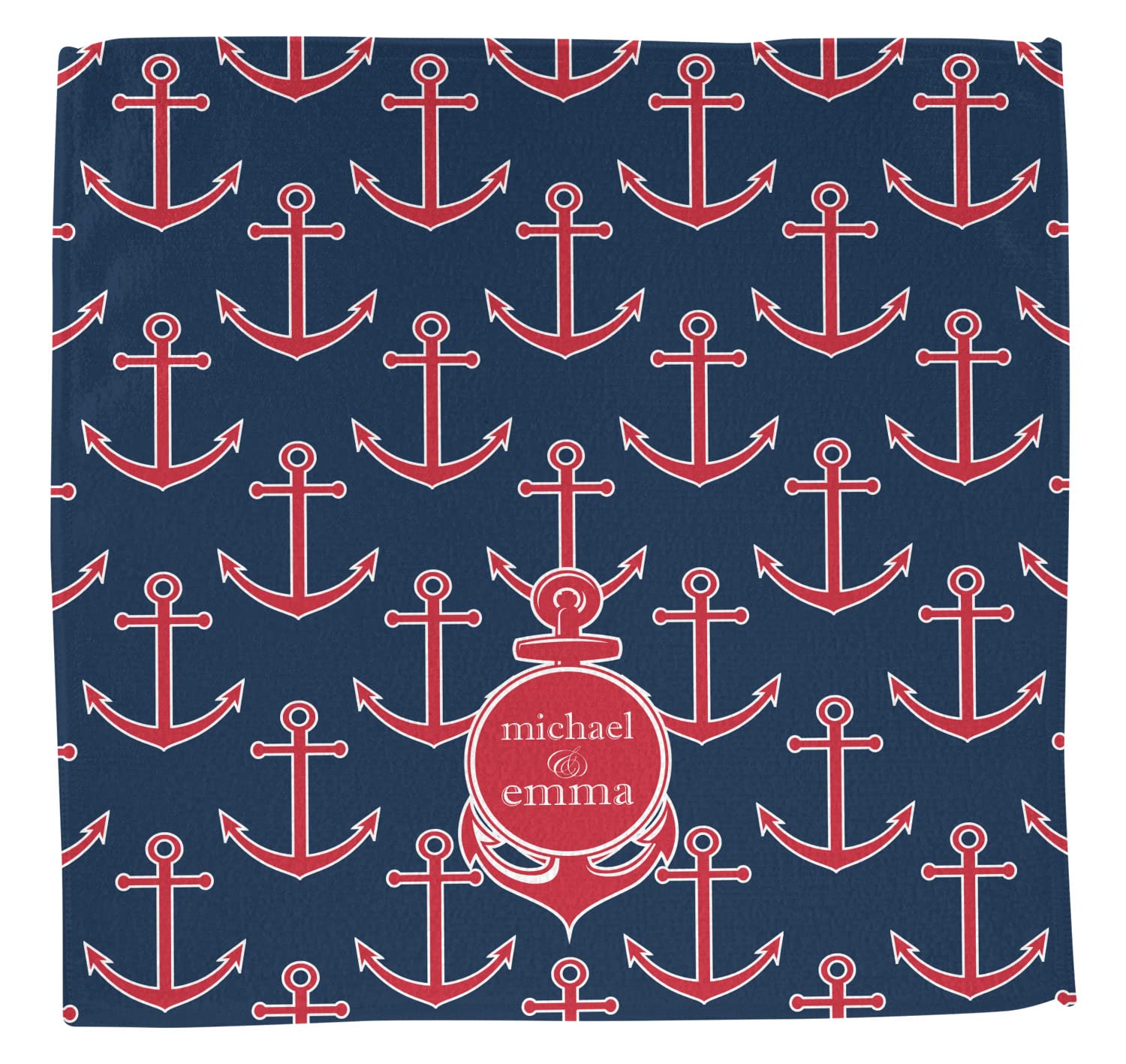 Custom Personalized Anchor Design Washcloths - Soft & Absorbent Bath Towels for Baby, Kids & Adults - Perfect for Nautical Themed Bathrooms, Beach Houses & Boat Decor
