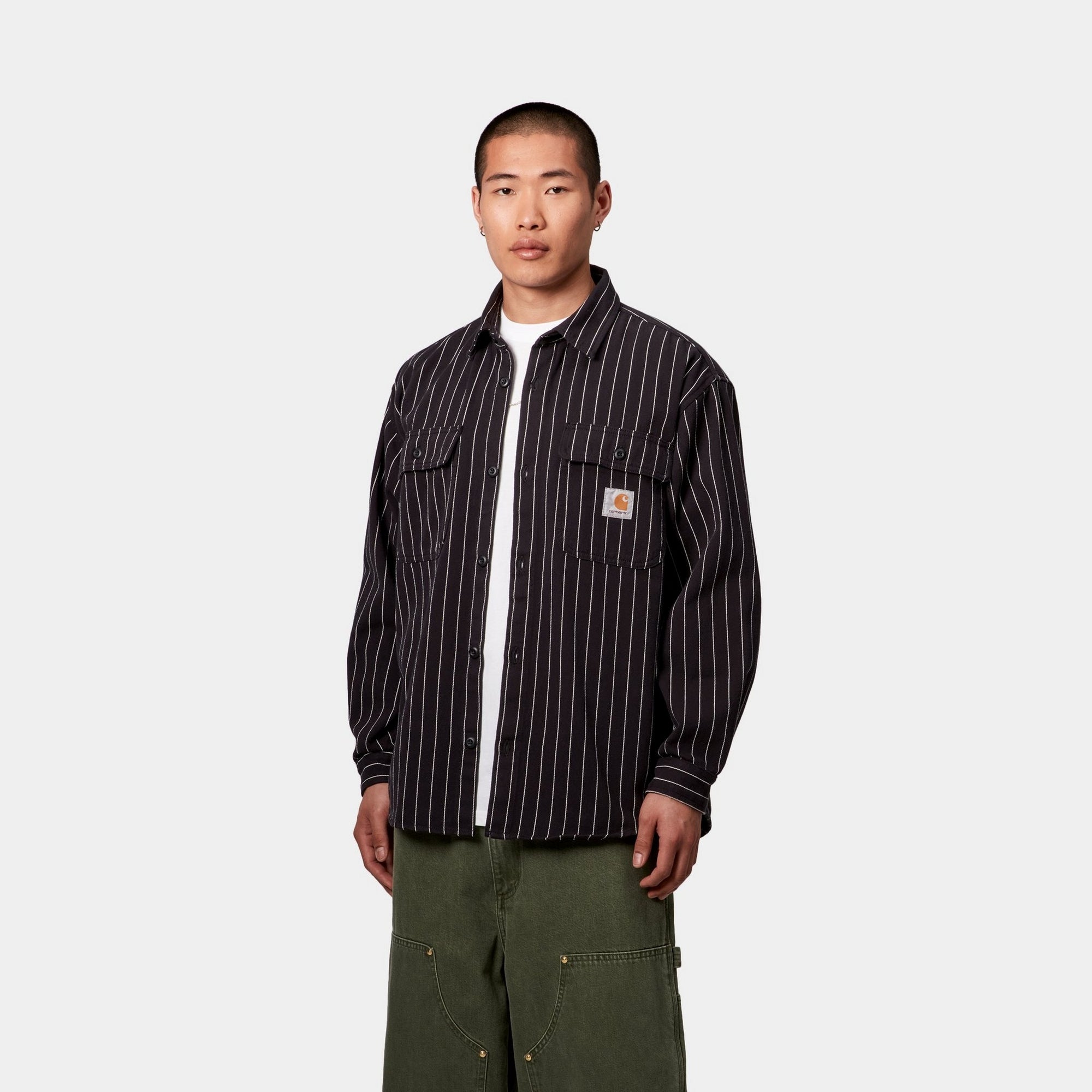 Hendry Shirt Jacket for Men - Black & Wax Seaton Stripe | Lightweight Casual Overshirt | Perfect for Outdoor Adventures, Workwear & Street Style Fashion
