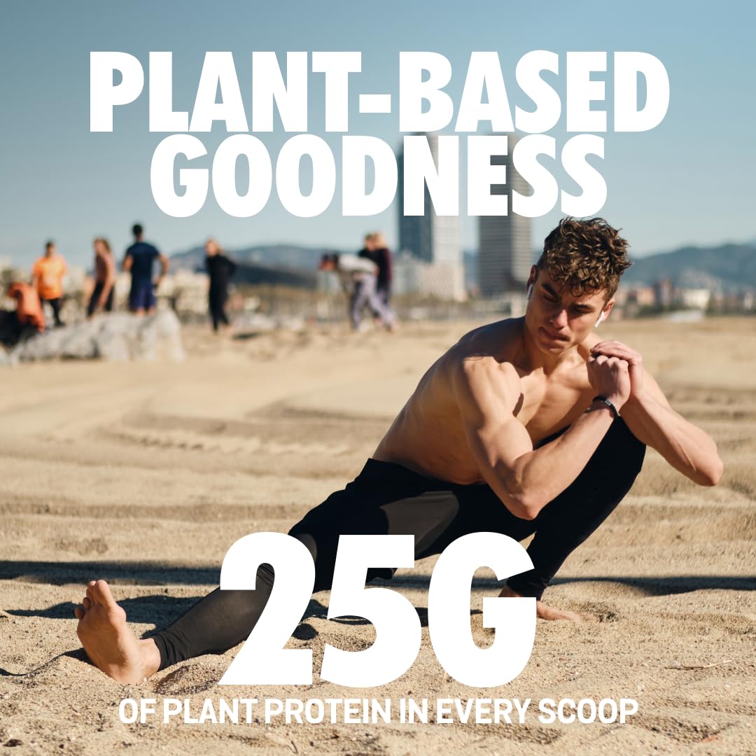 Sparkfusion Vegan Plant Protein Powder - Organic Pea & Brown Rice Protein Isolate | 25g Protein per Serving with All Essential Amino Acids | Easy Digest Triple Chocolate Flavor | 500g for Men & Women | Perfect for Post-Workout Recovery, Smoothie Boosts & Healthy Meal Replacement