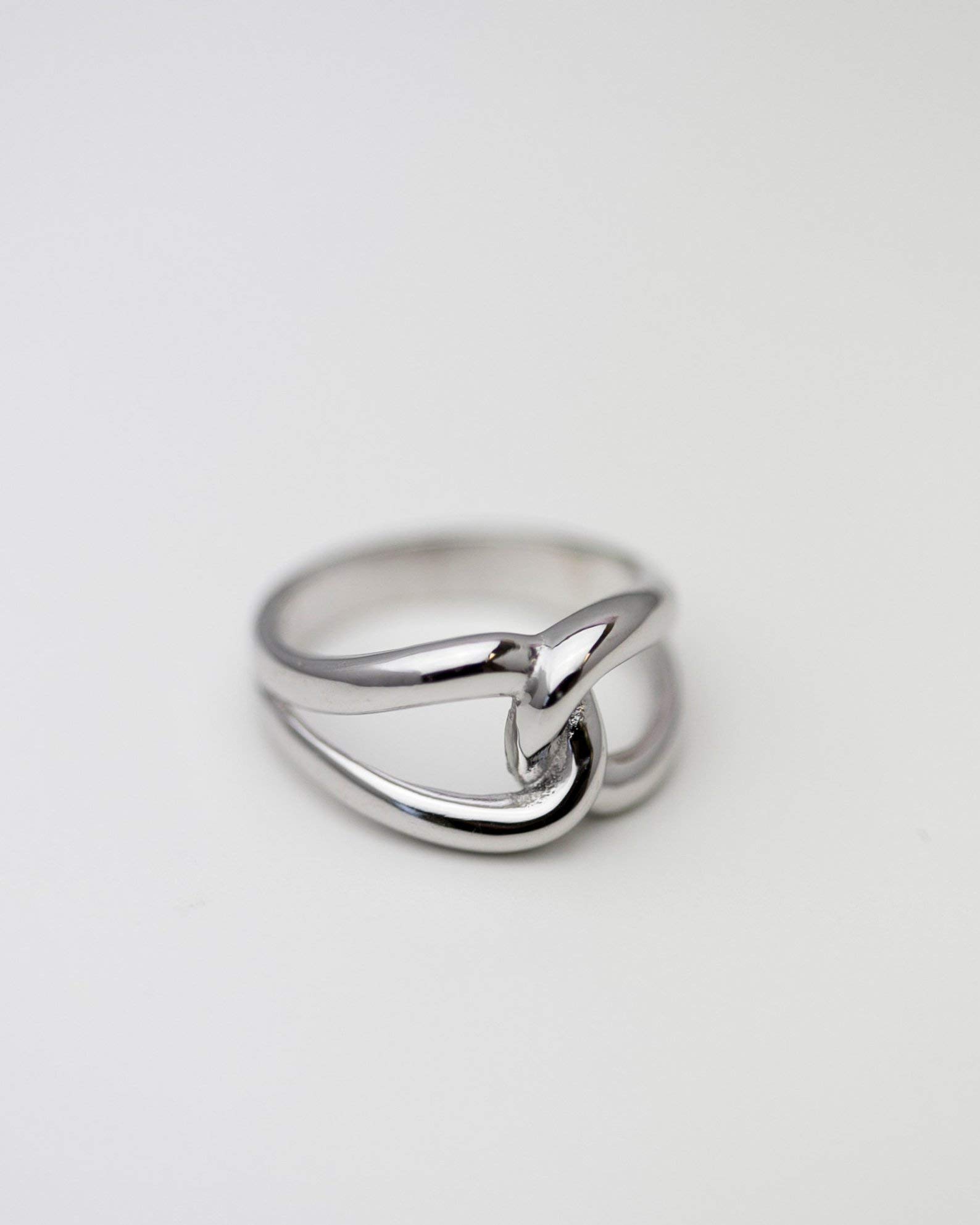 Sterling Silver Simple Rings for Women - Elegant Infinity Link & Tie Ring Set - Perfect for Everyday Wear, Gifts, and Special Occasions