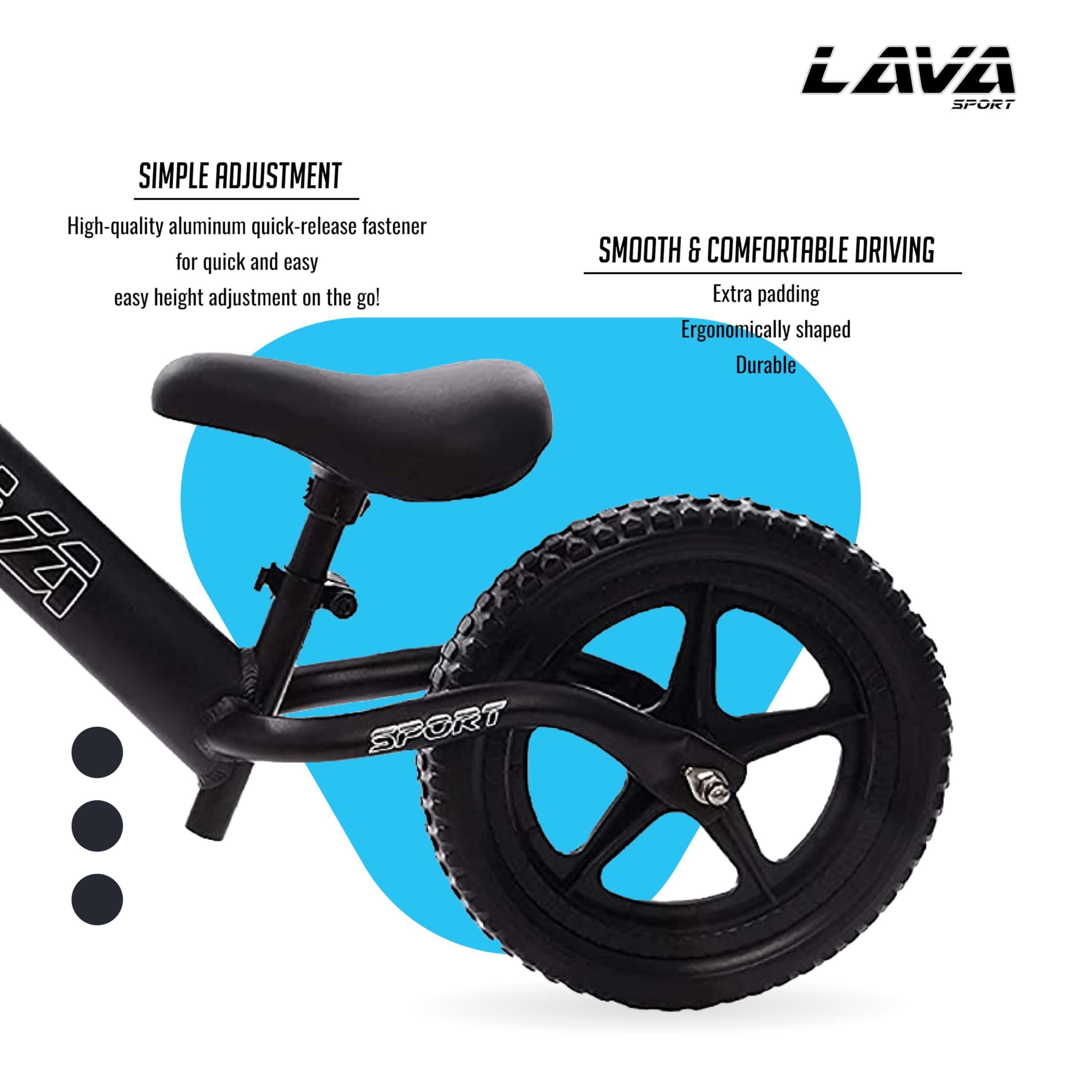 Lightweight Aluminum Balance Bike for Toddlers Age 2-5 Years - Adjustable Seat & Handlebar No Pedal Training Bike for Boys & Girls with EVA Foam Tires - Perfect for Learning to Ride & Outdoor Play