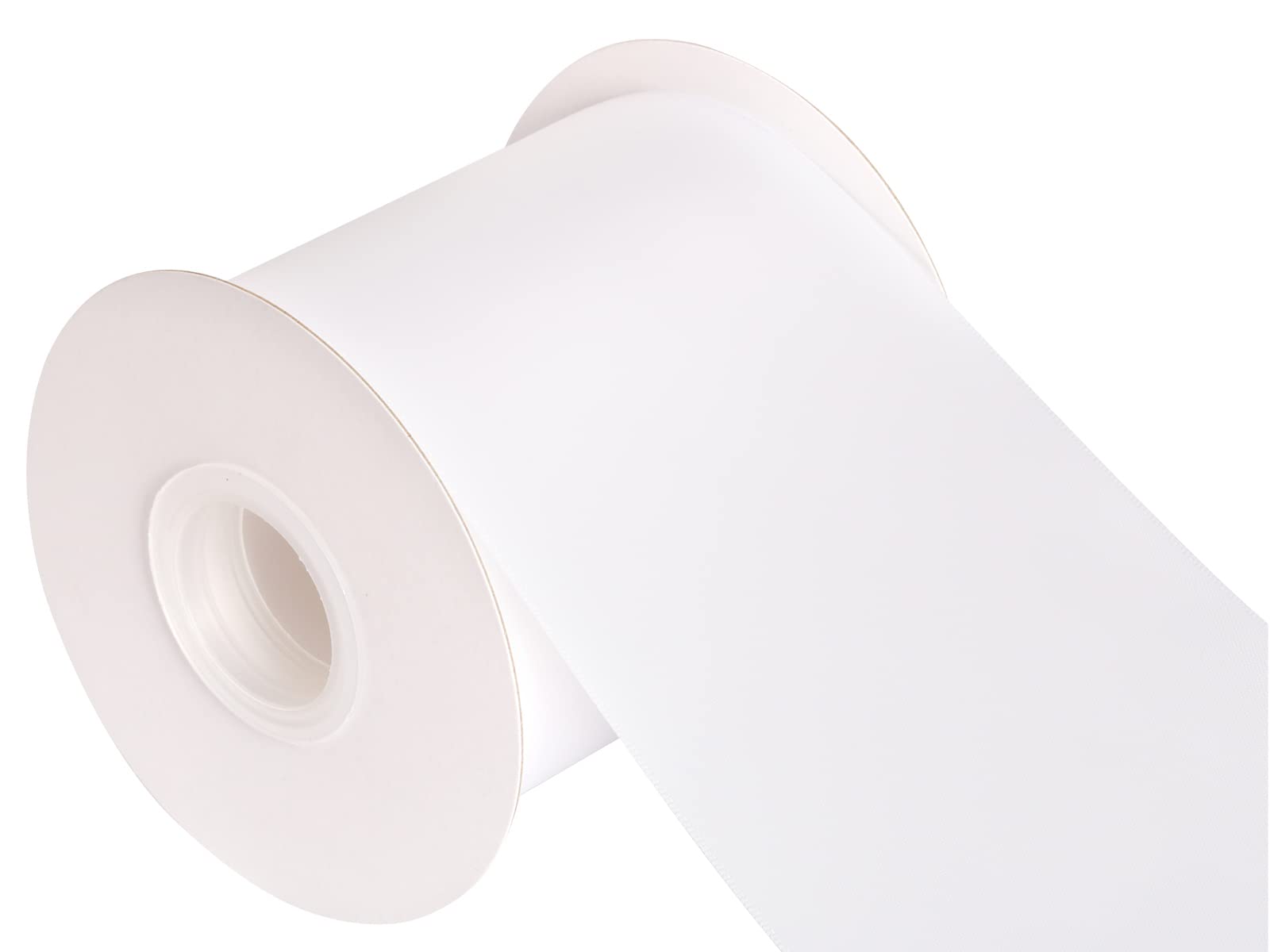 AVANAVA 4 Inch Wide Double Face Satin Ribbon - 25 Yards White (029) for Gift Wrapping, Wedding Decorations, DIY Crafts & Hair Bows