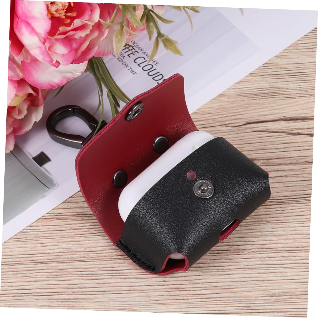 OSALADI 3-Pack Leather Earphone Case Cover with Keychain - Stylish Headset Protector & Anti-Loss Design for AirPods, Wireless Earbuds - Perfect for Travel, Gym, and Daily Commute