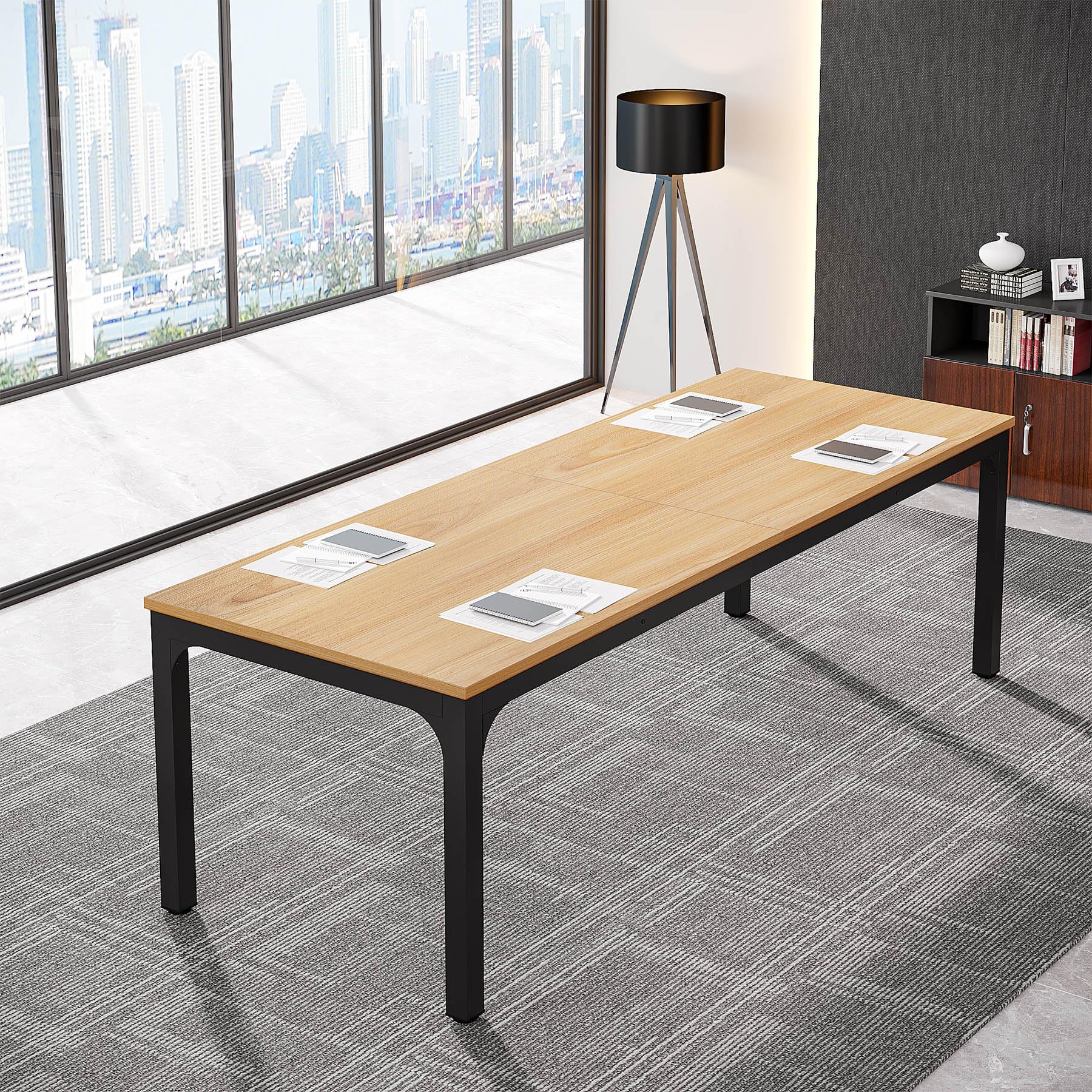 Tribesigns 6.5FT Conference Table - 78.7 Inch Large Rectangle Meeting Table for Office, Seminar & Business - Fits 6-8 People (Table Only) - Perfect for Conference Rooms, Team Meetings & Collaborative Workspaces