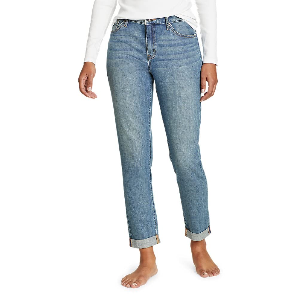 Eddie Bauer Women's Boyfriend Jeans - Slim Fit Stretch Denim Pants for Casual Wear & Everyday Comfort | Perfect for Work, Travel and Weekend Outfits