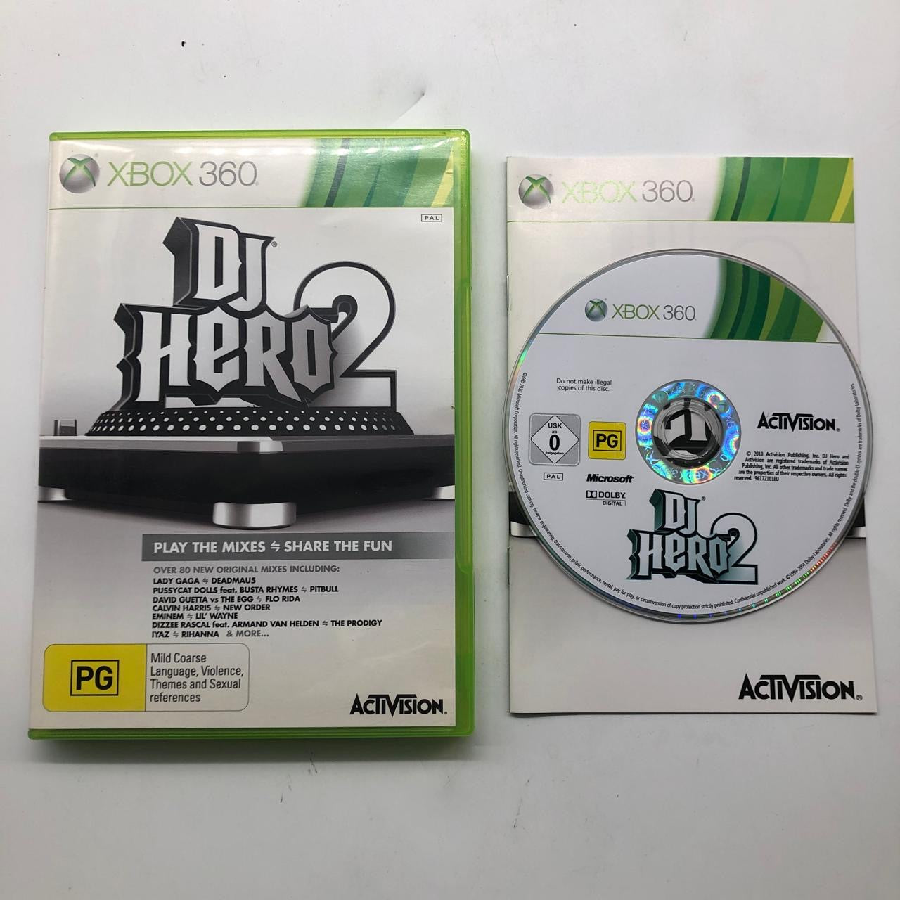DJ Hero 2 Xbox 360 Game with Manual - PAL Version | Compatible with Xbox 360 Consoles | Perfect for Music Game Lovers & DJ Enthusiasts | Great for Parties & Gaming Nights