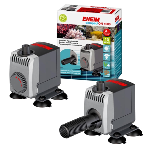 Eheim CompactON 1000 Aquarium Water Pump - 1000L/H Submersible Pump for Fish Tank, Pond, Hydroponics - Energy Efficient & Quiet Operation for Freshwater & Saltwater Use