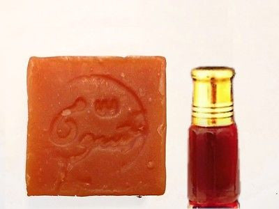 Pure Red Egyptian Musk Pheromone Attar Oil 3ml - Natural Perfume & FREE Red Musk Soap - Romantic Date Night, Meditation & Aromatherapy Essential Oil Gift Set